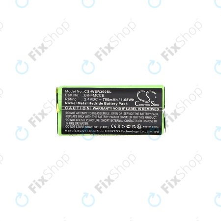 Batterie für Waterpik 900 Sonic Toothbrush, Sensonic Plus Sr-3000, 700mAh, Ni-MH, 2.4V, BK-4MCCE, HQ