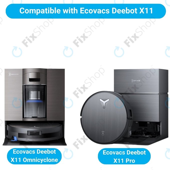 Ersatzteilset für Ecovacs Deebot X11 Pro, X11 (2x Hauptbürste, 4x Filter, 4x Seitenbürste, 4x Wischtuch, 4x Staubbeutel)