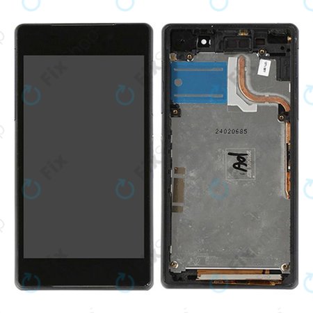 Sony Xperia Z2 D6503 - LCD Display + Touchscreen Front Glas + Rahmen (Black) TFT