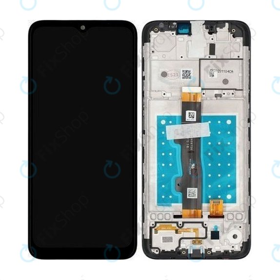Motorola Moto E7 XT2095 - LCD Display + Touchscreen Front Glas + Rahmen (Mineral Gray) TFT