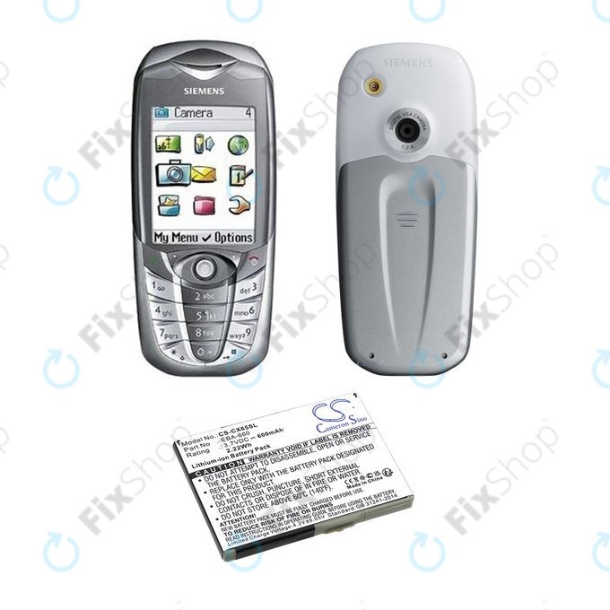 Akku batterie für Siemens M8, A31, CS66, SS66, 600mAh, Li-Ion, 3.7V, EBA-660, HQ
