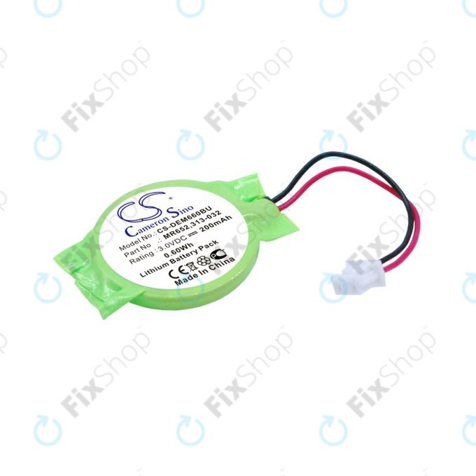 Backup Batterie für Dell Latitude E6320, 200mAh, Lithium, 3V, 077-A00, HQ