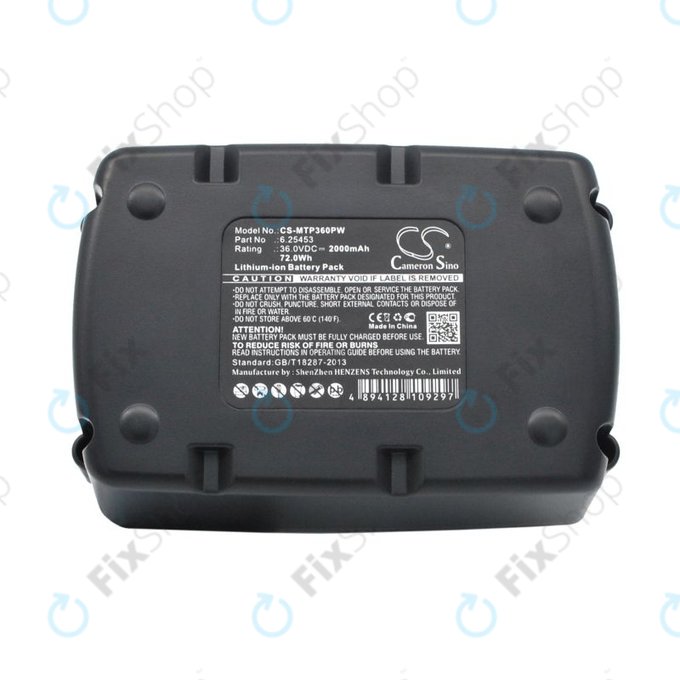 Akku batterie für Metabo Ahs36v, Bha 36 Ltx Compact, 2000mAh, Li-Ion, 36V, 6.25453, HQ