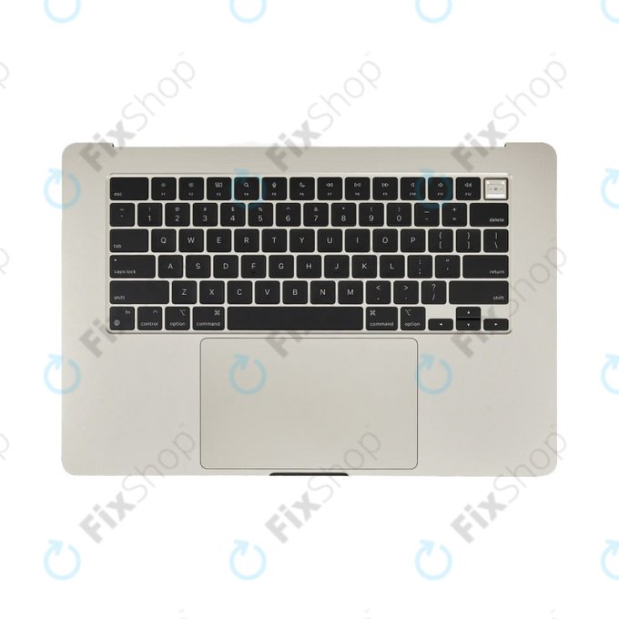 Oberer Tastaturrahmen für MacBook Air 15", A3114 (2024), mit US-Tastatur und Akku, Starlight, 661-40268, Genuine Apple