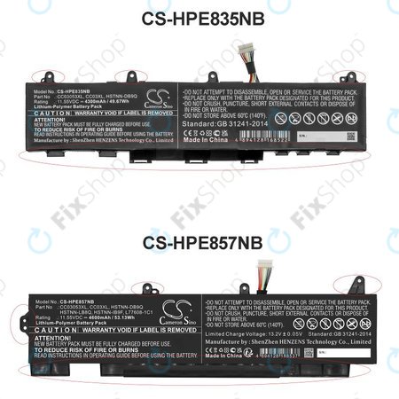 Akku batterie für HP ZBook Firefly 15 G7, G8, EliteBook 855 G7, G8, 850 G7, G8, 4600mAh, Li-Pol, 11.55V, CC03053XL, HQ