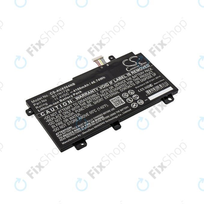 Batterie für Asus TUF 504, 505, 554, 656, FX504, Tuf Gaming A15, 4100mAh, Li-Ion, 11.4V, B31N1726, HQ