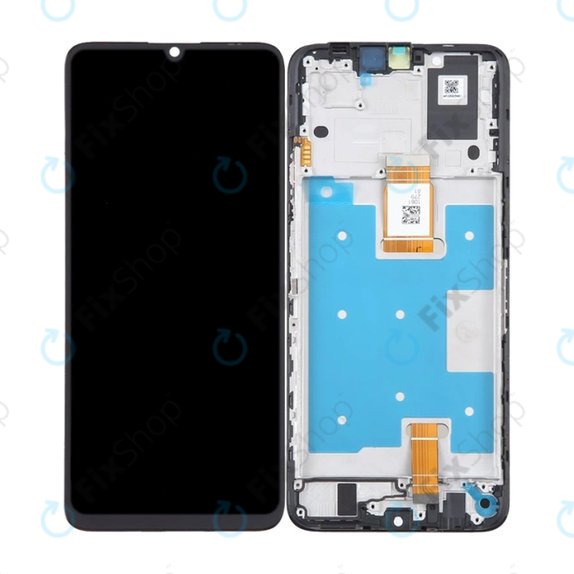 Honor X7a RKY-LX1 RKY-LX2 - LCD Display + Touchscreen Front Glas + Rahmen (Midnight Black) TFT