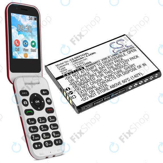 Akku batterie für Doro 7030, 7031, DFC-0270, 7080, 1200mAh, Li-Ion, 3.7V, DBX-1350A, HQ