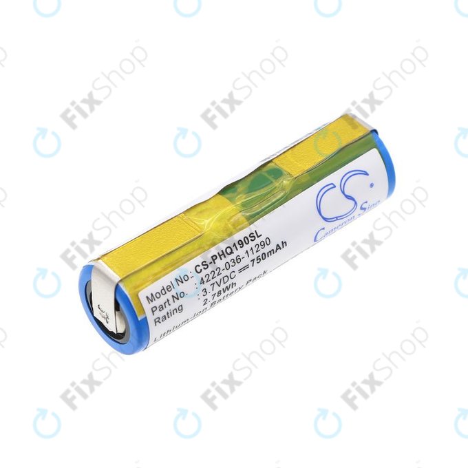 Akku batterie für Philips 8895XL, 750mAh, Li-Ion, 3.7V, 036-11290, HQ