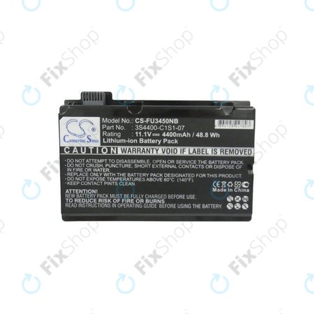 Batterie für Fujitsu Amilo Pi3450, Amilo Pi3525, Amilo Pi3540, 4400mAh, Li-Ion, 11.1V, 3S4400-C1S1-07, HQ