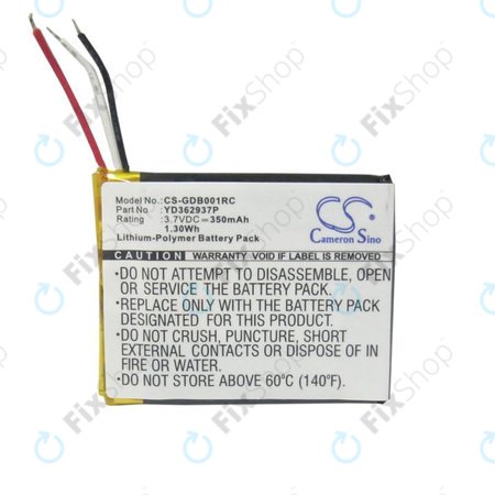 Akku batterie für GoPro Wifi Remote, 350mAh, Li-Pol, 3.7V, YD362937P, HQ