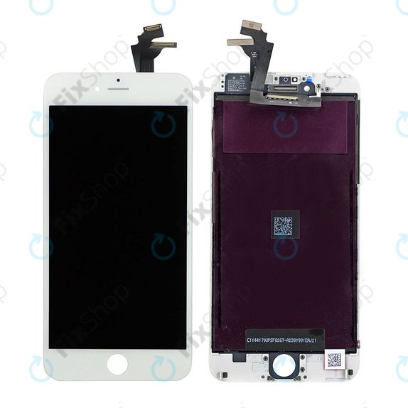 Apple iPhone 6 Plus - LCD Display + Touchscreen Front Glas + Rahmen (White) Original Refurbished