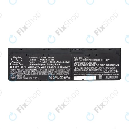 Akku batterie für Dell Latitude E7240, 7250, 12, 6000mAh, Li-Pol, 7.4V, VFV59, HQ