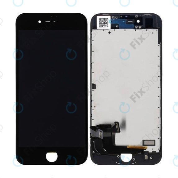Display In-Cell für iPhone 8, SE (2020), SE (2022), Black, Touchscreen-Glas mit Rahmen, FixPremium