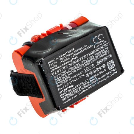 Akku batterie für Gardena R40, R50, R70, R80, Husqvarna Automower 305, 2500mAh, Li-Ion, 18.5V, 586 57 62-02, HQ