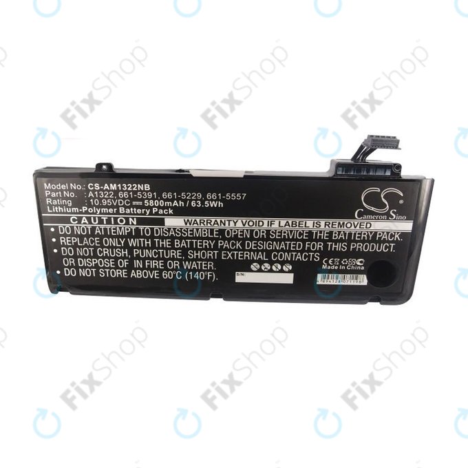 Apple MacBook Pro 13" A1278 (Mid 2009 - Mid 2012) - Akku Batterie A1322 5800mAh HQ