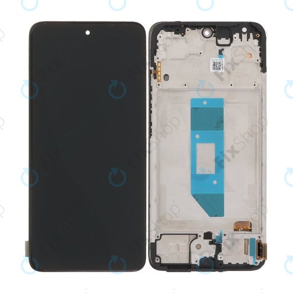 Display OLED für Xiaomi Redmi Note 14 4G, Black, Touchscreen-Glas mit Rahmen