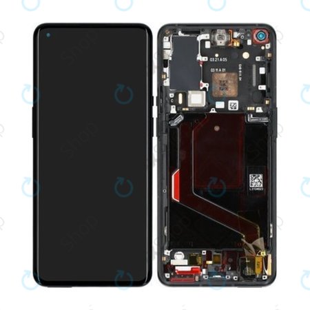 OnePlus 9 Pro - LCD Display + Touchscreen Front Glas + Rahmen (Stellar Black) - 1001100044 Genuine Service Pack