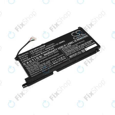 Batterie für HP Pavilion Gaming 15,16, Spectre X360 15, 4500mAh, Li-Pol, 11.55V, 3ICP6/60/72, HQ