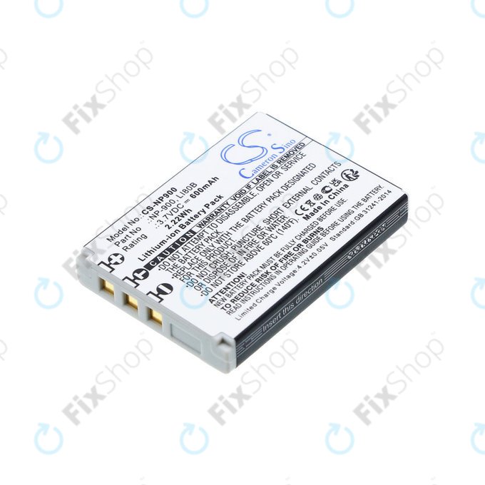 Batterie für Agfa, Aosta, Avant, Benq, Minolta, Olympus, Polaroid, 600mAh, Li-Ion, 3.7V, Li-80B, HQ