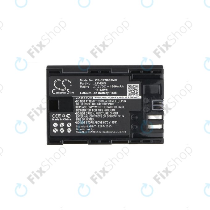 Canon EOS 5D, 5DS, 6, 7, 60, 70, R5, R6 - Akku Batterie LP-E6N Li-Ion 1600mAh HQ