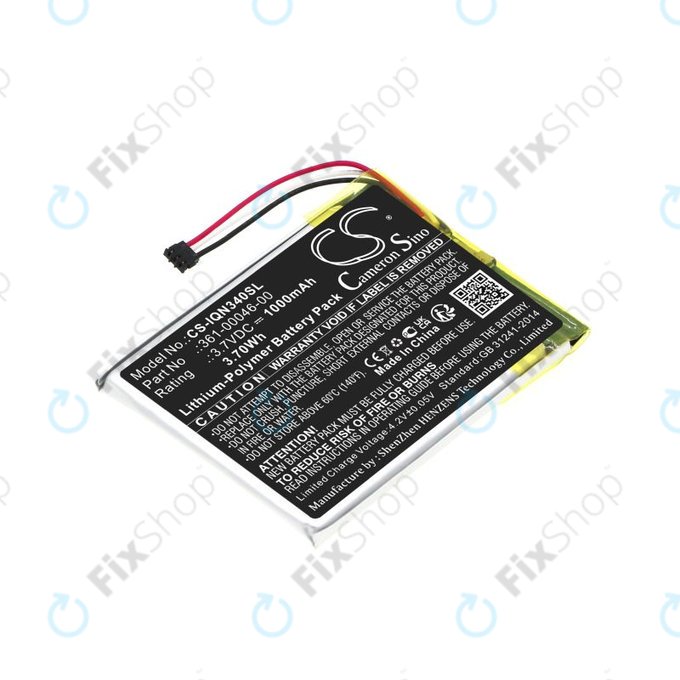 Akku batterie für Garmin Dash Cam 20, Nuvi 3400, 1000mAh, Li-Pol, 3.7V, 361-00046-00, HQ