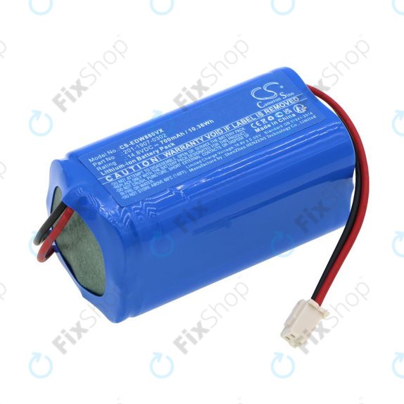 Akku batterie für Ecovacs Winbot 880, 700, 700mAh, Li-Ion, 14.8V, 201-1907-0302, HQ