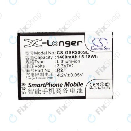 Akku batterie für Gigabyte Gsmart Roma, R2, Li-ion, 3.7V, 1400mAh, HQ