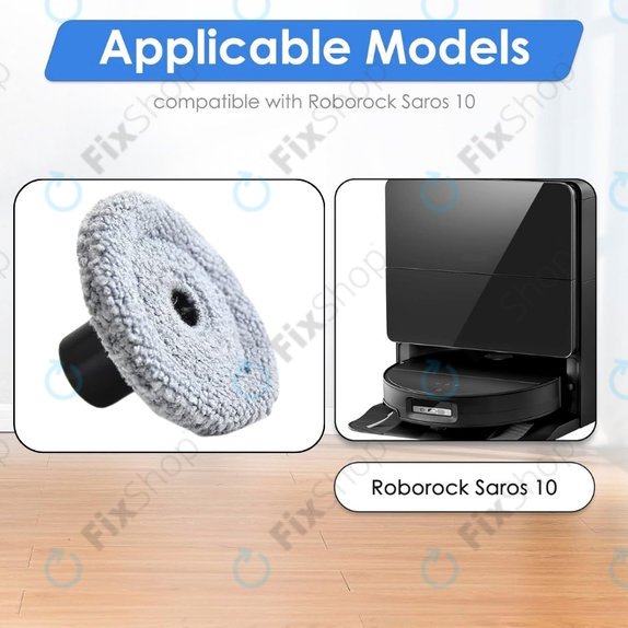 Seitliches Wischpad, 2 Stk. für Xiaomi Roborock Saros 10