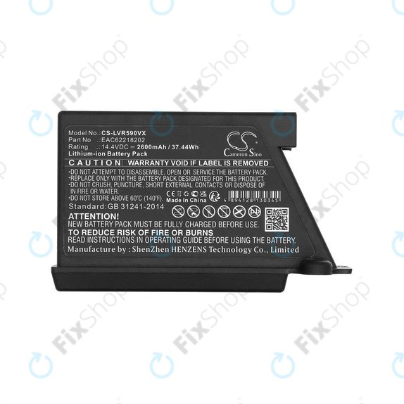 Akku batterie für LG Hombot, LG VR, EAC62218202, Li-ion, 14.4V, 2600mAh, HQ