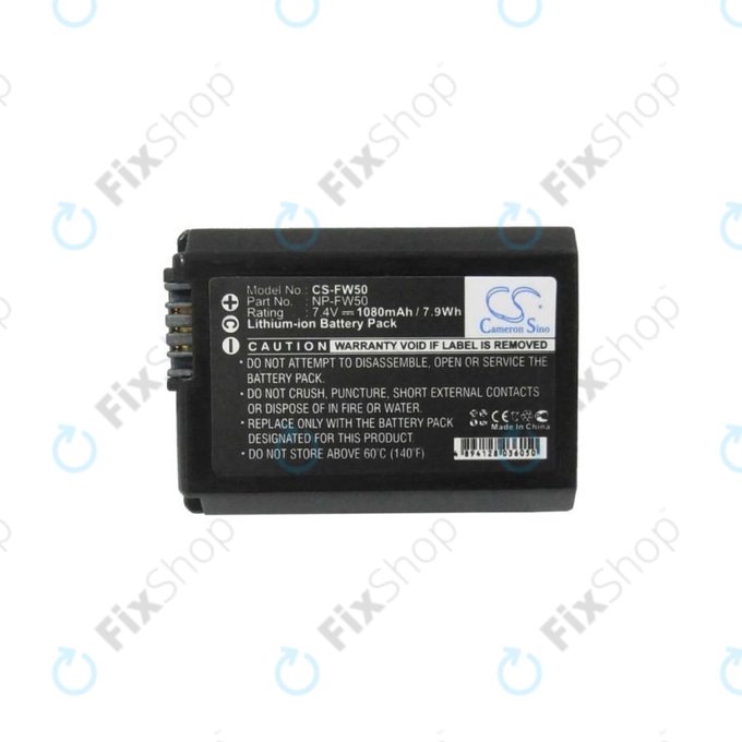 Sony Alpha-series, DLSR-series, ILCE-series, NEX-series, SLT-series - Akku Batterie NP-FW50 Li-Ion 1080mAh HQ