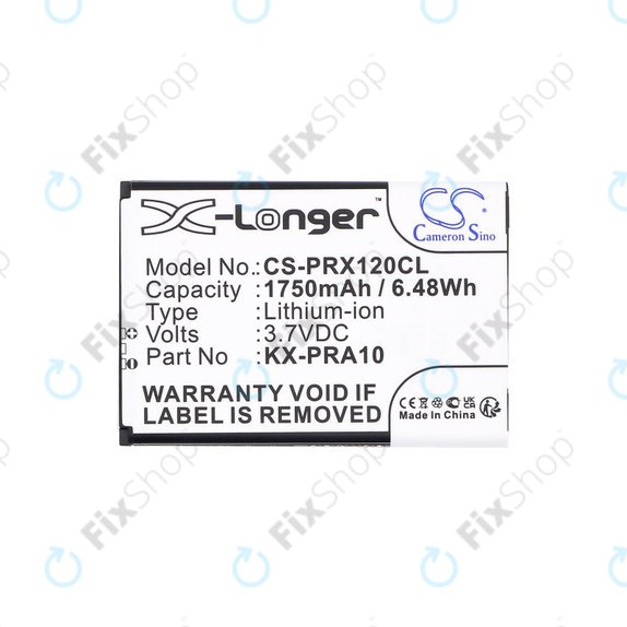 Batterie für Panasonic KX-PRX110, 120, 150, 1750mAh, Li-Ion, 3.7V, KX-PRA10, HQ