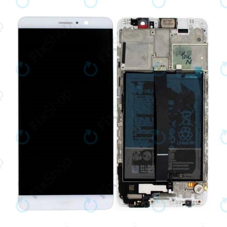 Huawei Mate 9 - LCD Display + Touchscreen Front Glas + Rahmen + Akku Batterie (Space Grey) - 02351BAS Genuine Service Pack