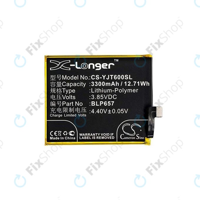 OnePlus 6 A6000 A6003 - Akku Batterie BLP657 3300mAh HQ