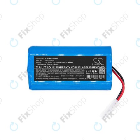 Xiaomi Essential (Mijia G1), Flyco FC-series, myVacBot SN500, Panasonic MC-series, Phicomm X3, Puppy R-series - Akku Batterie Li-026418 Li-Ion 14.8V 2600mAh HQ