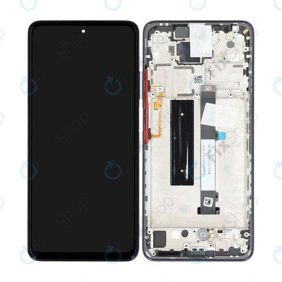 Xiaomi Mi 10T Lite 5G - LCD Display + Touchscreen Front Glas + Rahmen (Atlantic Blue) - 5600030J1700, 5600090J1700 Genuine Service Pack