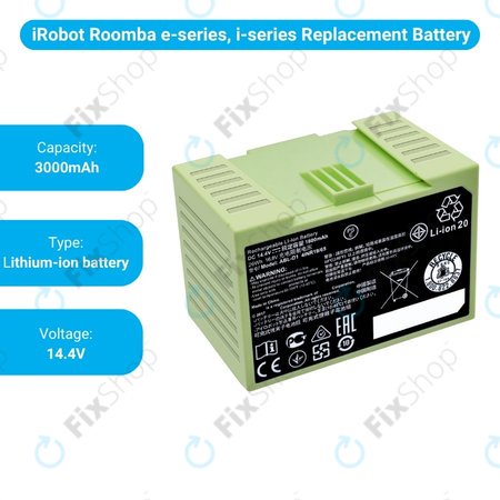 iRobot Roomba e-series, i-series - Akku Batterie ABL-D1, 4624864, ABL-D2 Li-Ion 14.4V 3000mAh