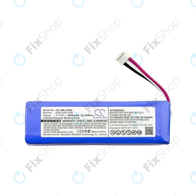 JBL Charge 2, Charge 2+, Charge 3 (2015) - Akku Batterie Li-Pol 6000mAh HQ