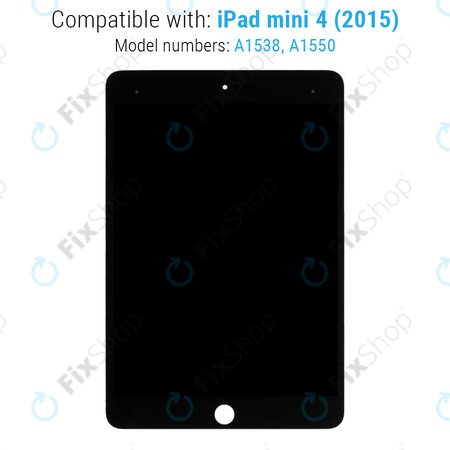 Apple iPad Mini 4 - LCD Display + Touchscreen Front Glas (Black) TFT