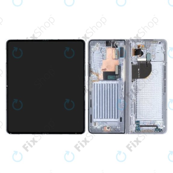 Samsung Galaxy Z Fold 5 F946B - LCD Display + Touchscreen Front Glas + Rahmen (Icyblue) - GH82-31842C Genuine Service Pack