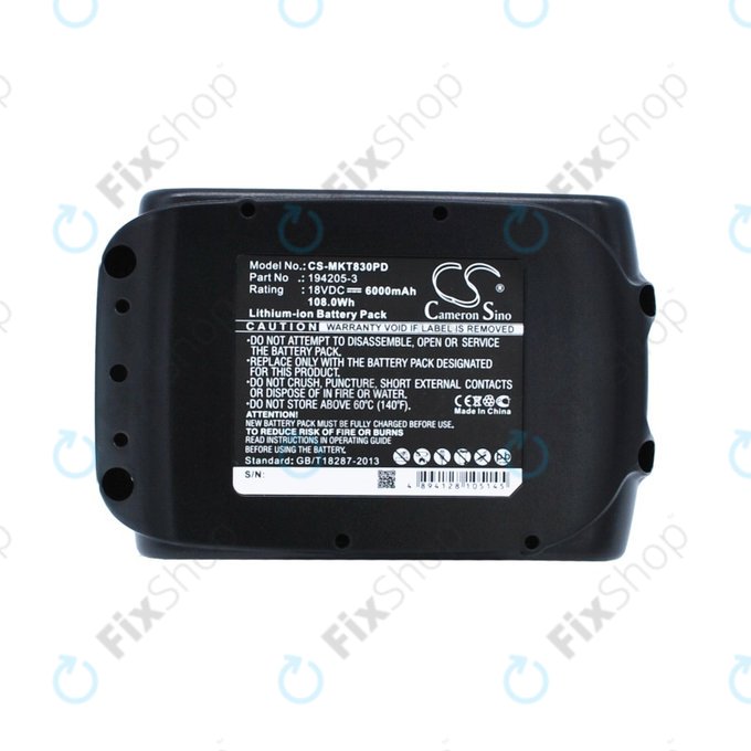 Makita B, C, D, F, G, H, J, L, M, P, S, T, U, V, X-series - Akku Batterie BL18xx Li-Ion 6000mAh HQ