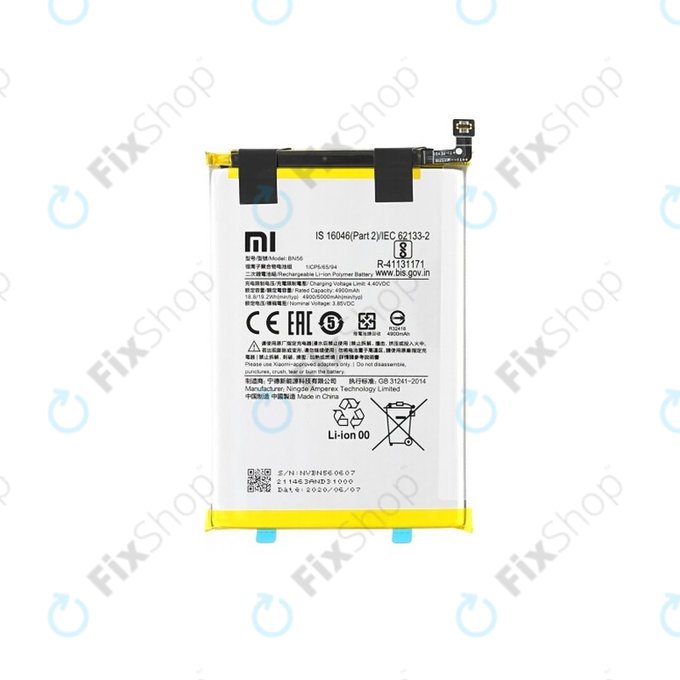Xiaomi Redmi 9A, A1, A2 - Akku Batterie BN56, BN5F 5000mAh - 46020000425D Genuine Service Pack