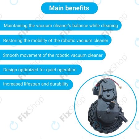 Ecovacs Deebot N-series, T-series, Ozmo-series - Rad mit Motor (Links)