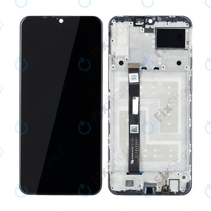 Lenovo K10 Note - LCD Display + Touchscreen Front Glas + Rahmen (Black) TFT