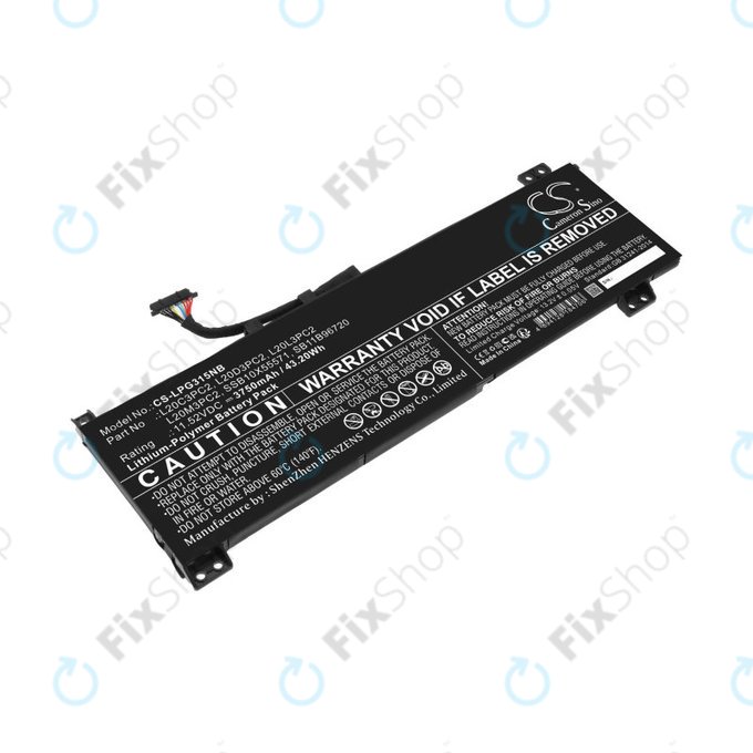 Batterie für Lenovo IdeaPad Gaming 3, 3750mAh, Li-Pol, 11.52V, L20C3PC2, HQ