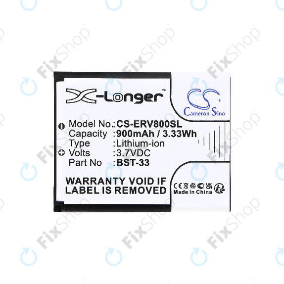 Batterie für Sony Ericsson W595, K790i, K800i, W850i, W900i, W950i, 900mAh, Li-ion, 3.7V, BST-33, HQ