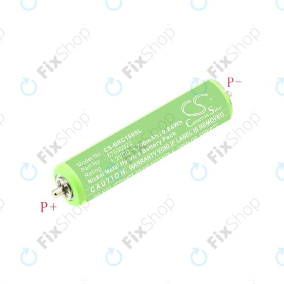 Akku batterie für Braun 1000, 180, 2000, 3000, 4735, 5411, Cruzer1, Cruzer Z20, 700mAh, Ni-MH, 1.2V, 67030922, HQ