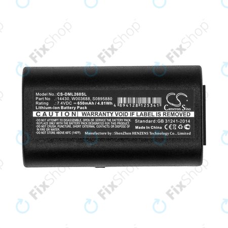Akku batterie für Dymo 260, 280, 650, 650mAh, Li-Ion, 7.4V, 14430, HQ