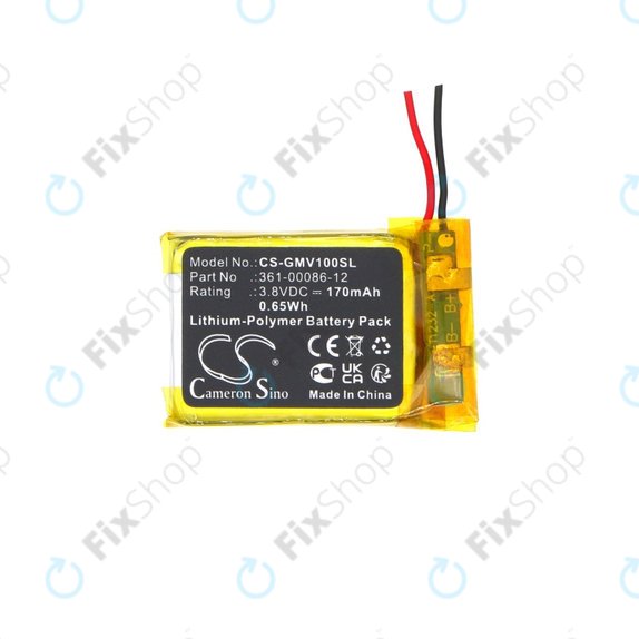 Batterie für Garmin Femix 6s Pro, Venu, 170mAh, Li-Pol, 3.8V, 361-00086-12, HQ