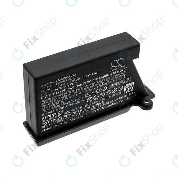 Akku batterie für LG Hombot, LG VR, EAC62218202, Li-ion, 14.4V, 2600mAh, HQ